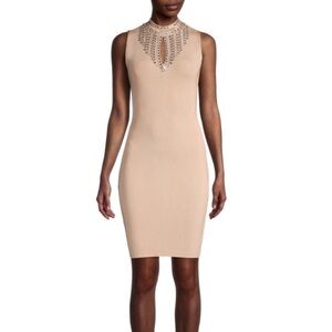 NWT Marciano
Rayn Embellished Sheath Dress
BEIGE size small S